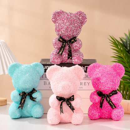 Sequin Teddy Bear For Gift (Random Color)