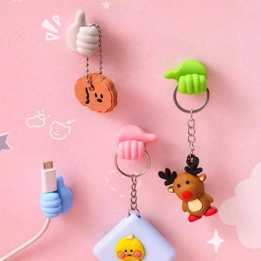 10Pcs Cute Thumbs Wire Clips Cable Holder