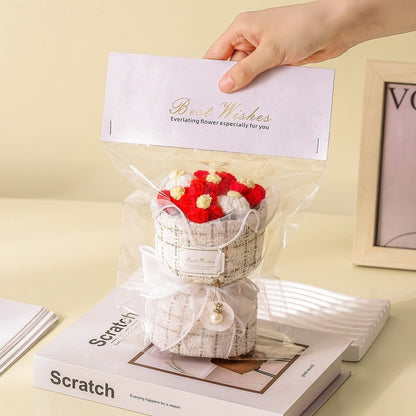 Creative Fabric Knitted Flower Bouquet