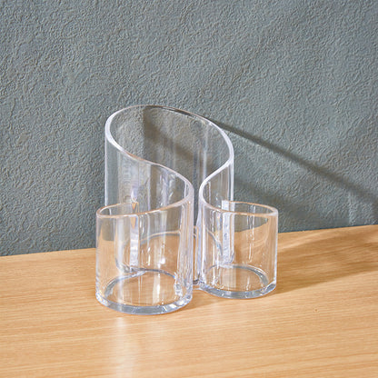 3 Compartments Transparent Acrylic  Cosmetic Organizer