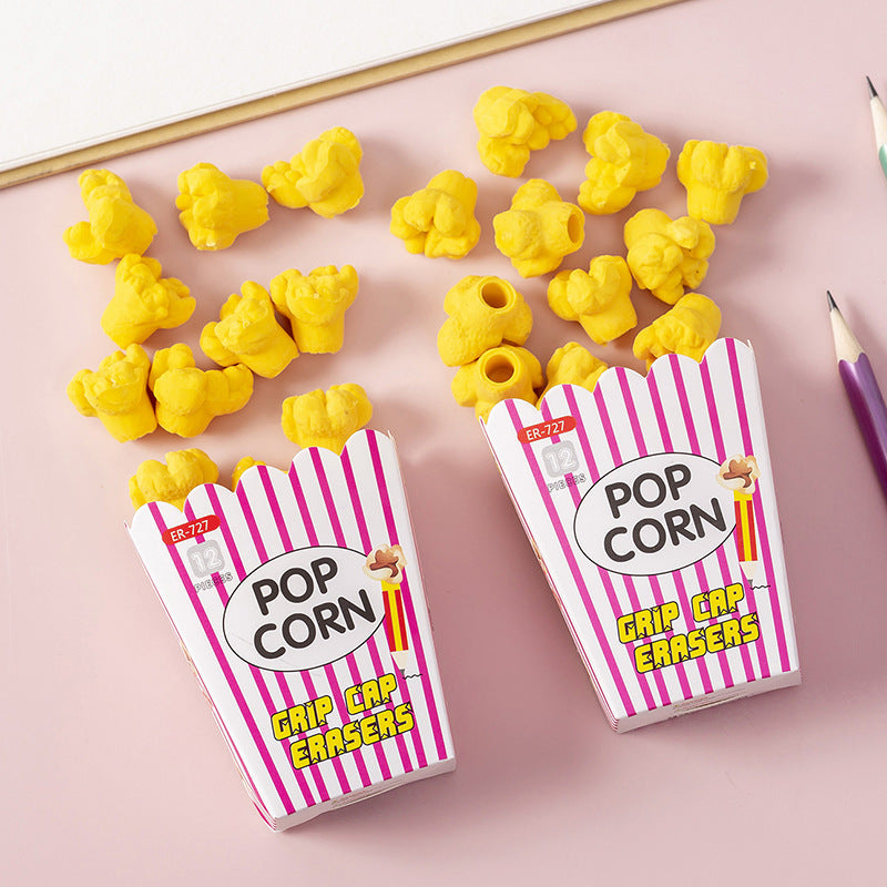 Creative Popcorn Style Eraser Pack