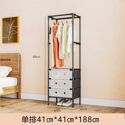 Multitier Cloth Storage Rack With 3 Drawers
