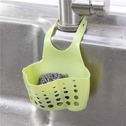 Kitchen Sink Sponge Basket Drain Water Sponge Bag