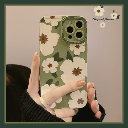 Green Flower Design - iPhone Case