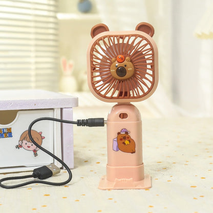Rechargeable Mini Fan with Mobile Holder