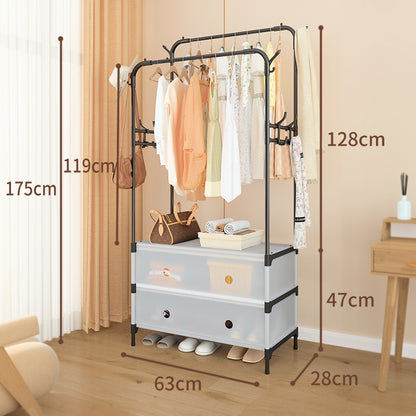 Metal Floor-Standing Clothes Drying Rack