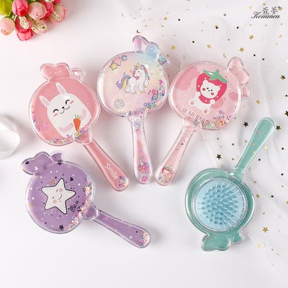 Cute Apple Sequin Air Cushion Comb
