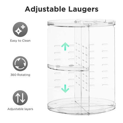 Acrylic 360 Spinning Makeup Organizer