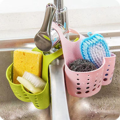 Kitchen Sink Sponge Basket Drain Water Sponge Bag