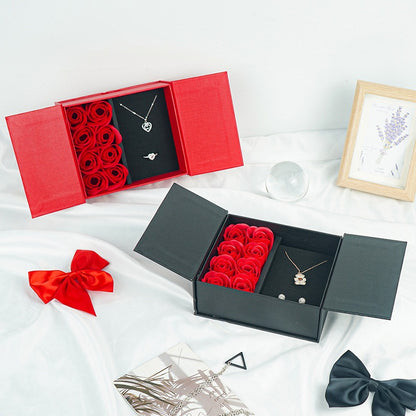 Rose Flower Jewelry Storage Gift Box