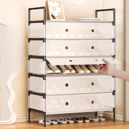 Multi-Functional Storage Cabinet with Coat Rack & Hooks