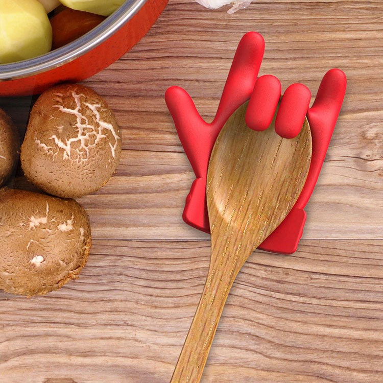 Creative Hand Shape Spoon Lid Pot Holder