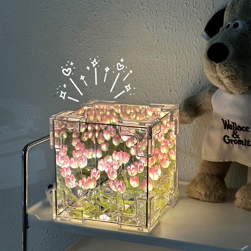 DIY Tulip Flower Cube Night Light