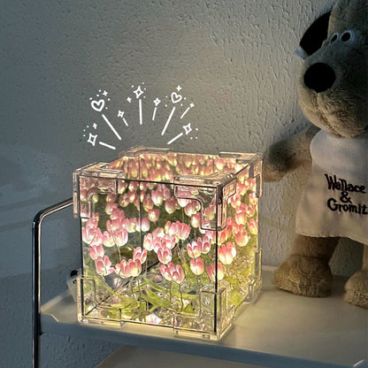 DIY Tulip Flower Cube Night Light