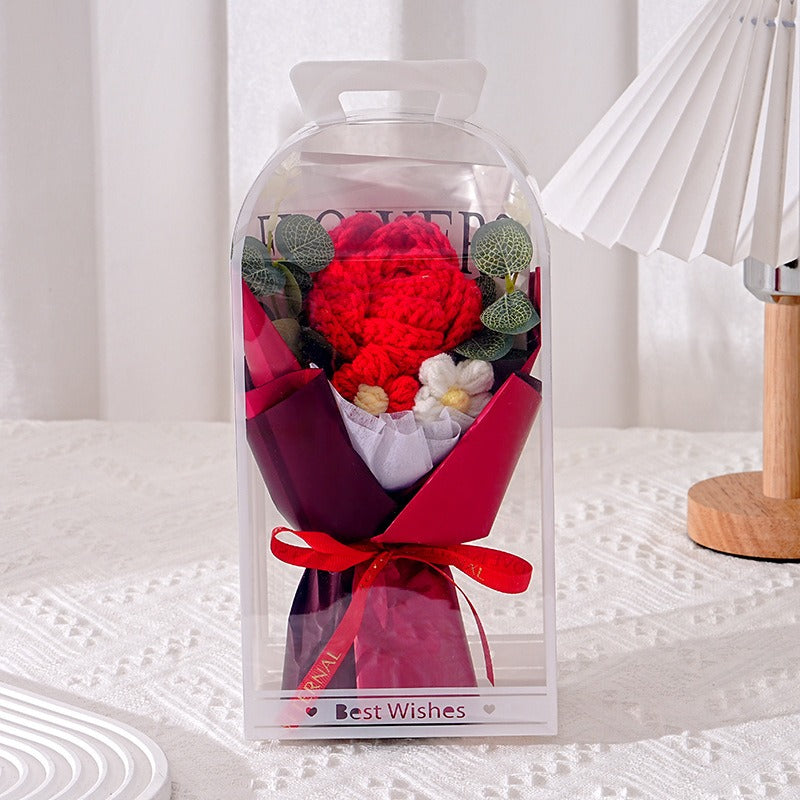 Creative Fabric Knitted Flower Bouquet