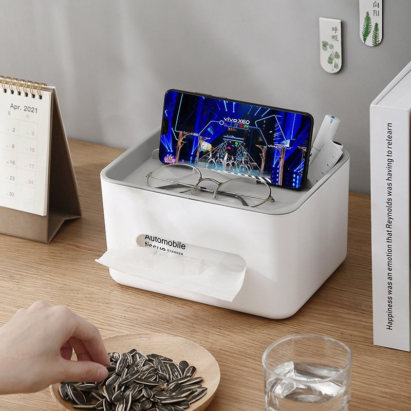 Multifunctional Desktop Tissue Organizer Box