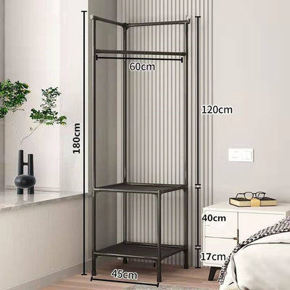 Corner Coat Rack With Mlti Storage Shelf Cabinet