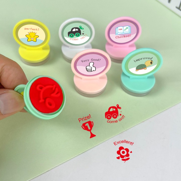 6Pieces Cartoon Stamps For Kids