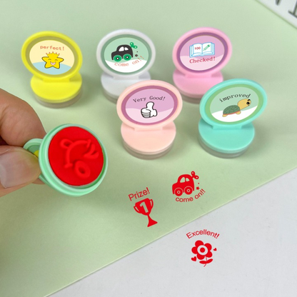 6Pieces Cartoon Stamps For Kids