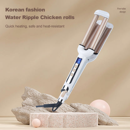 3 Barrels Hair Curling Iron with Lcd Display