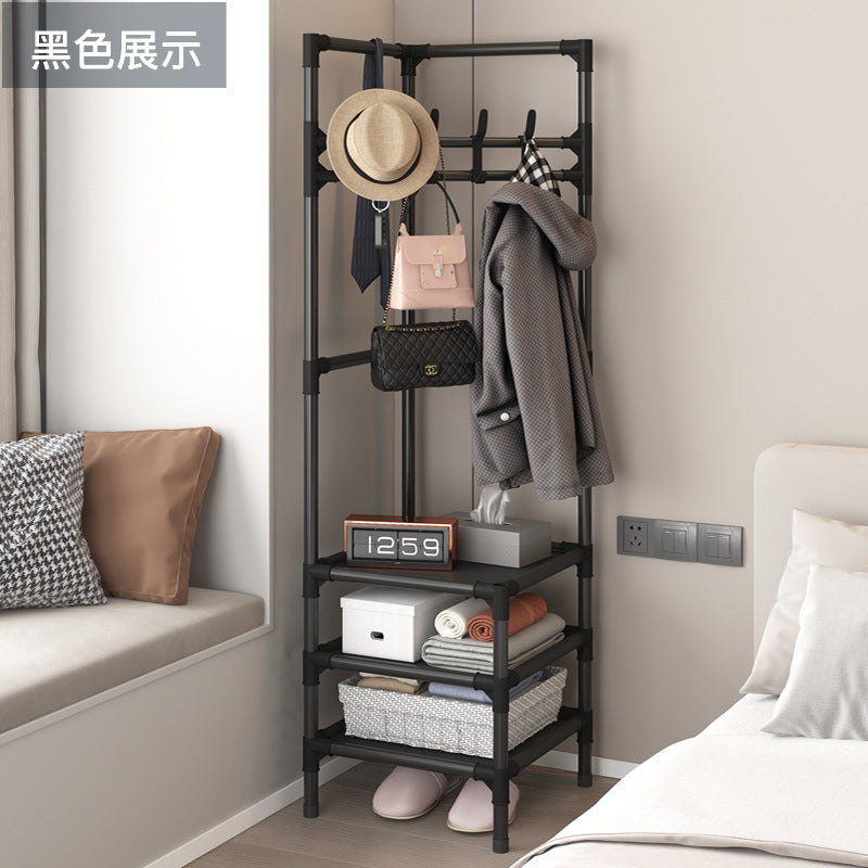 Corner Coat Rack With Mlti Storage Shelf Cabinet