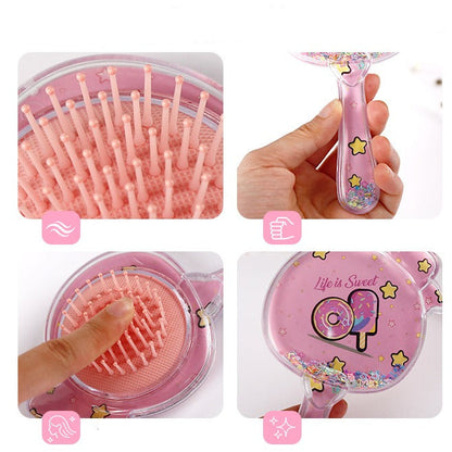 Cute Apple Sequin Air Cushion Comb