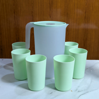 Portable Plastic Jug And 6 Glass