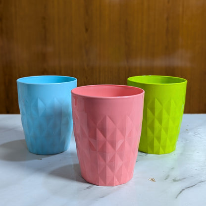 3 pcs Plastic Water Glass