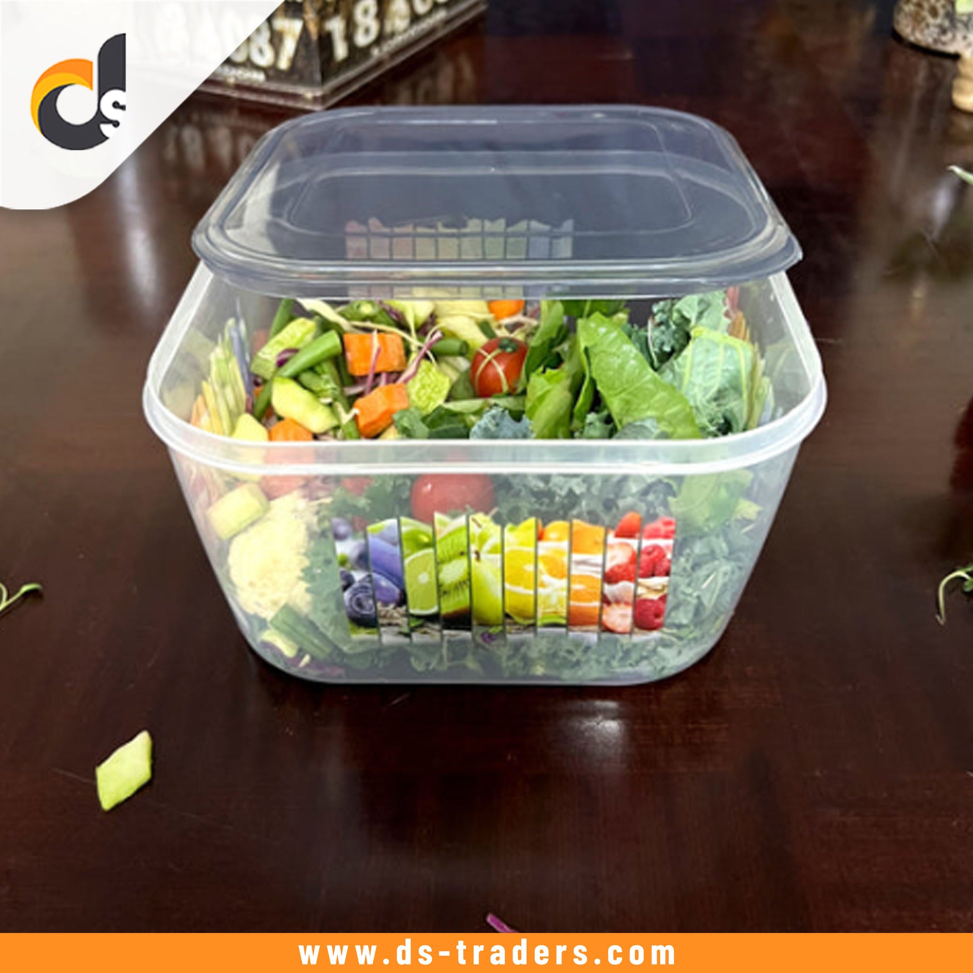Pack Of 2 Square Food Storage Box