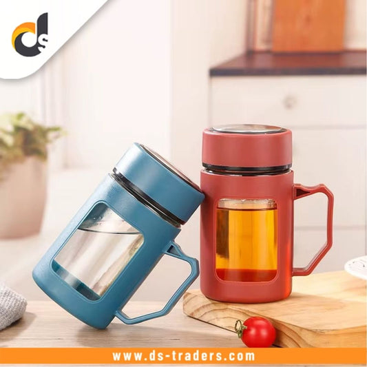 Double Layer Travel Glass Mug