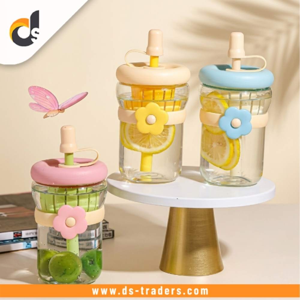 Cute Cartoon Flower Glass Cup