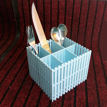 6 Section Plastic Square Spoon Holder