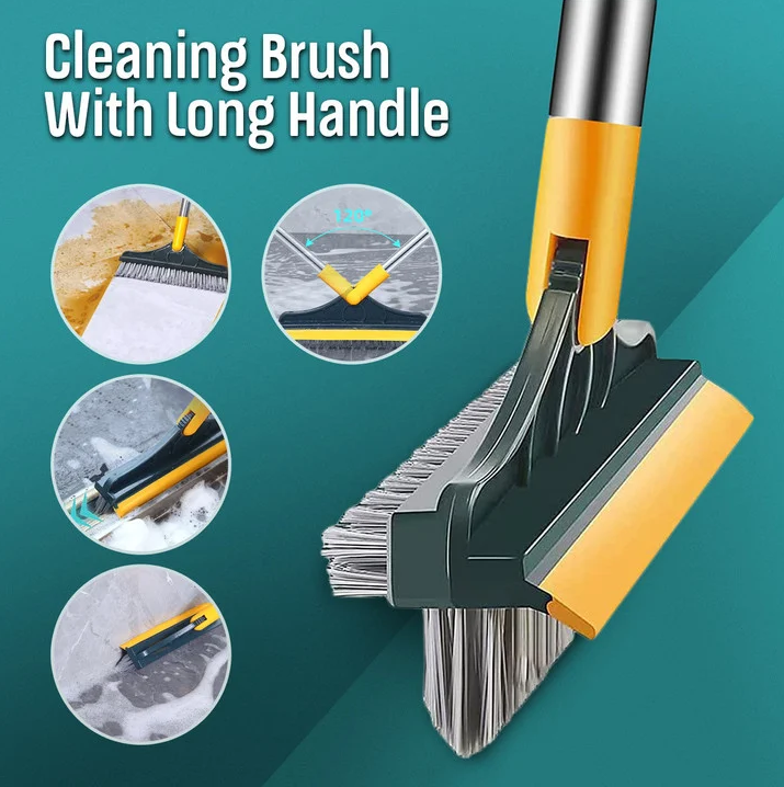 Silicone Cleaning Brush, Dusting & Wiping Mop 3 In 1