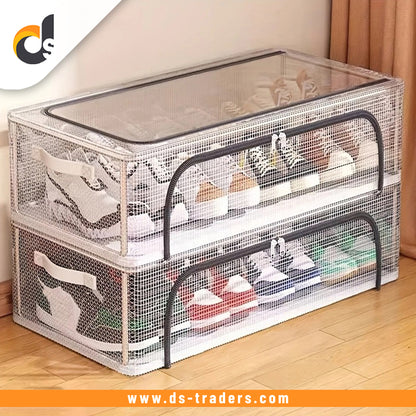 Shoe Storage Box With Steel Frame