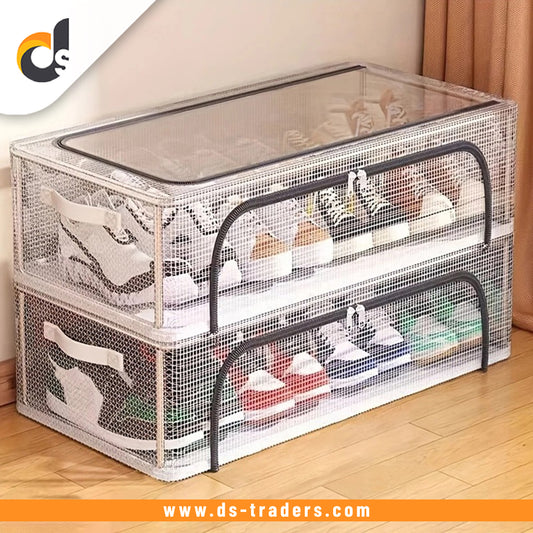 Shoe Storage Box With Steel Frame