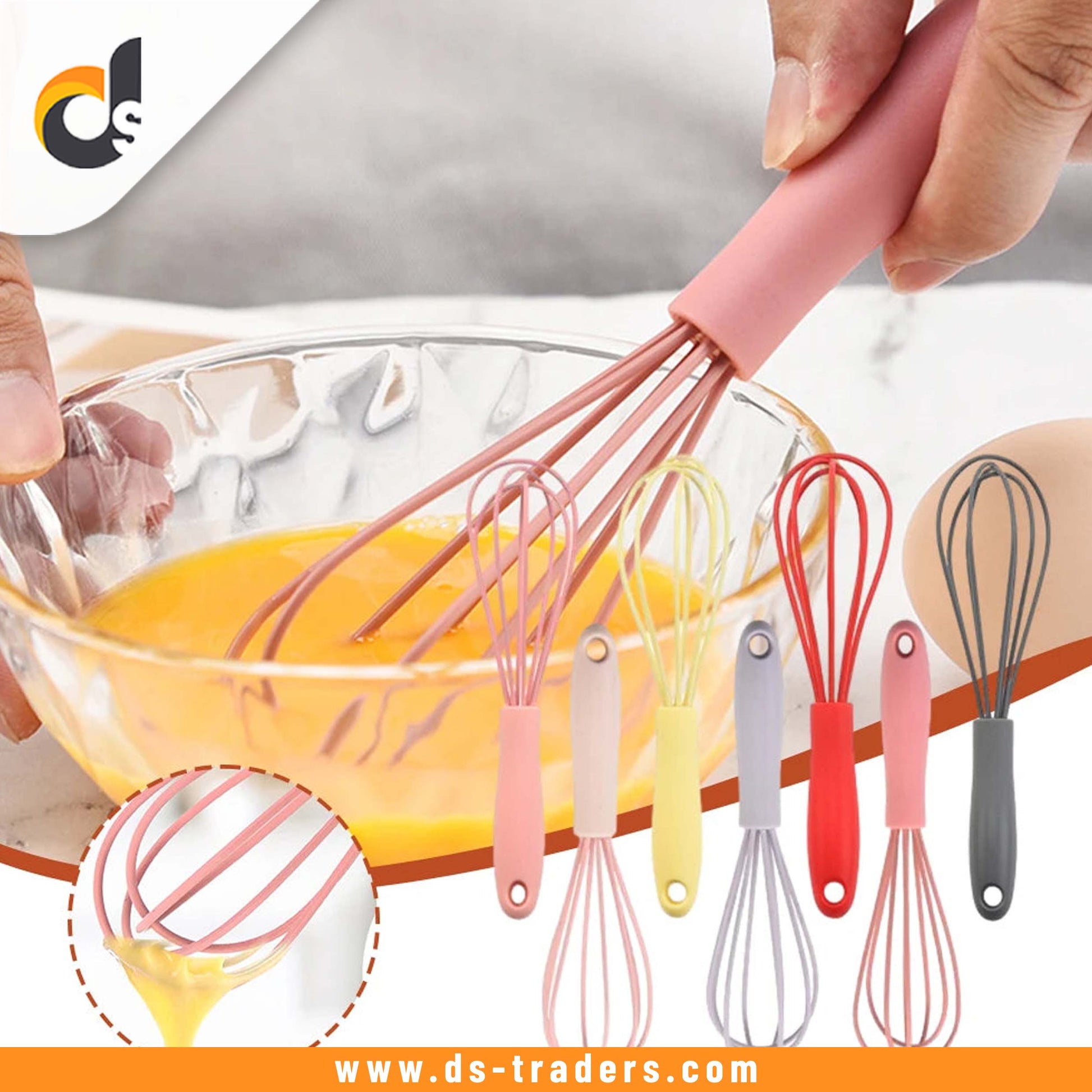 Silicone Hand-Held Egg Whisker