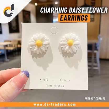 Charming Daisy Flower Earrings