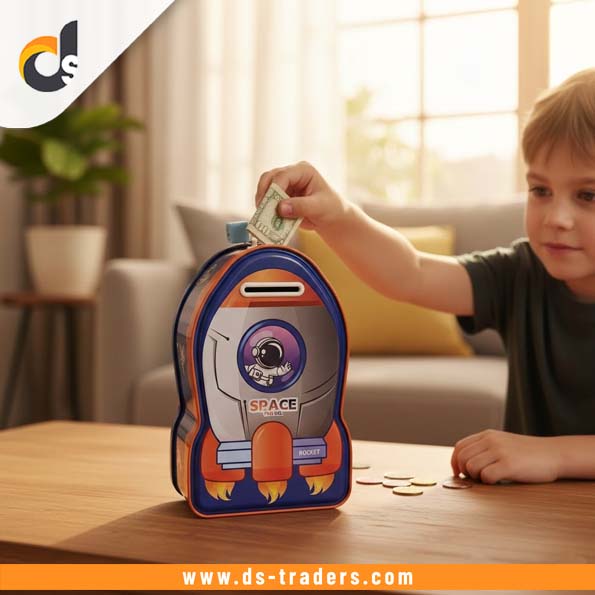 Astronote Rocket Metal Money Saving Box