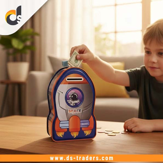 Astronote Rocket Metal Money Saving Box