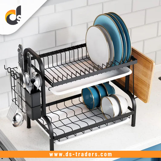 2 Tier Stainless Steel Dish Drying Rack