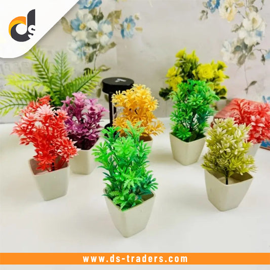 Artificial Flower for Decoration with Pot (Random Design)