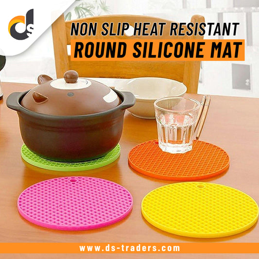 Round Non-slip Heat Resistant Silicone Mat for Multipurpose use
