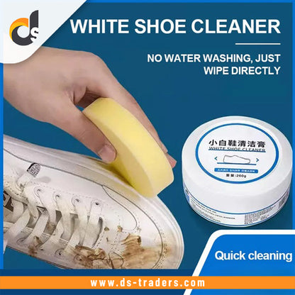 White Shoe Cleaner Polish with Sponge