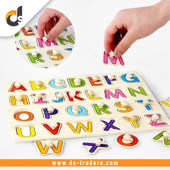 ABC Wooden Alphabet Kids Learning Board