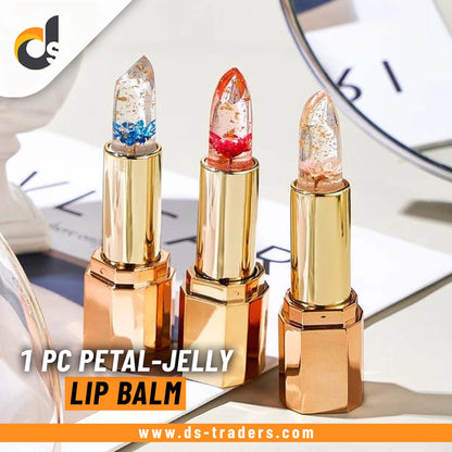 1 Pc Petal Jelly Color-Changing Lipstick Moisturizing Non-Stick Waterproof women Lip Balm