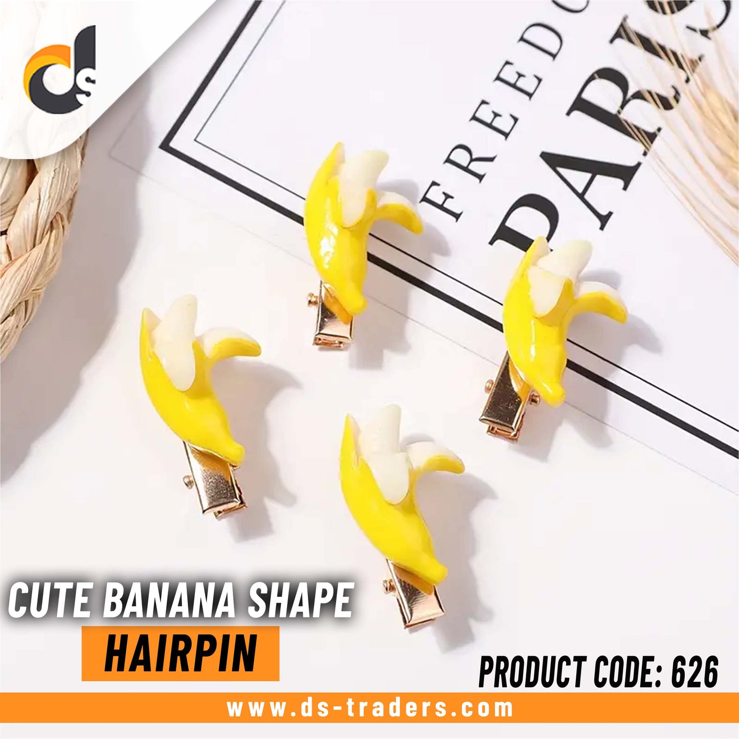 1 Pc Cute Banana Shape Hairpin
