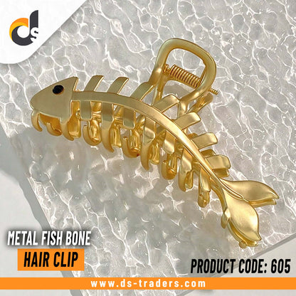 Metal Fish Bone Hair Clip
