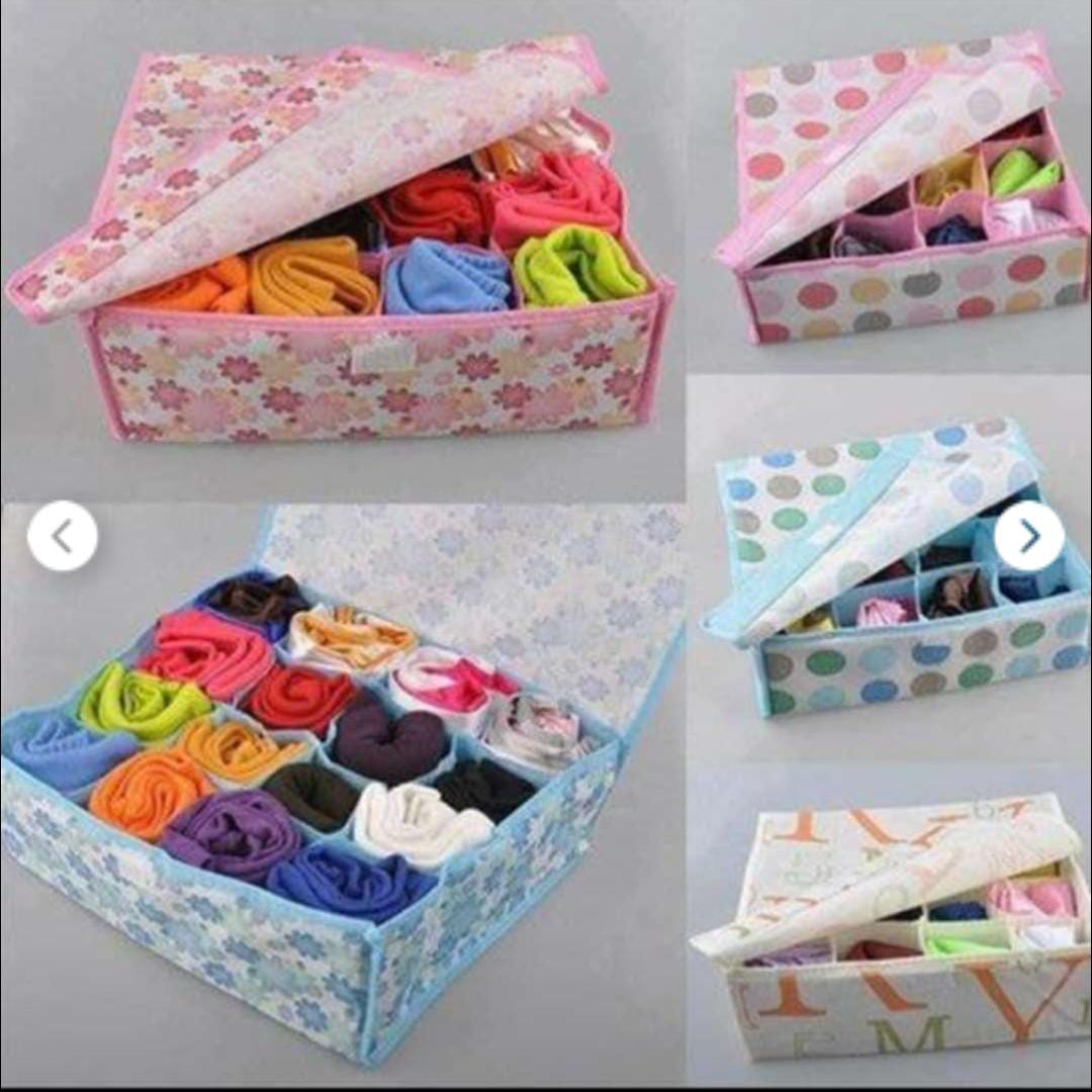 Printed Foldable Underwear & Socks Organizer