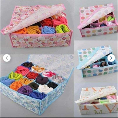 Printed Foldable Underwear & Socks Organizer