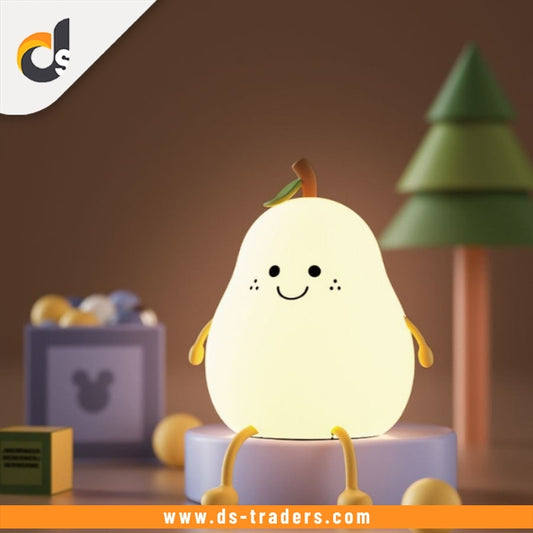 Cute Pear Shape Rechargeable Silicone Table Lamp